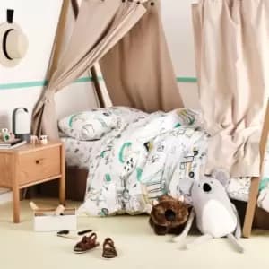 Linen House Kids Down By The River Double Duvet Cover Set Cotton Multi