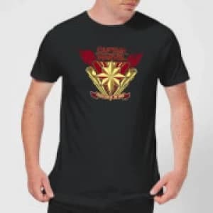 Captain Marvel Protector Of The Skies Mens T-Shirt - Black