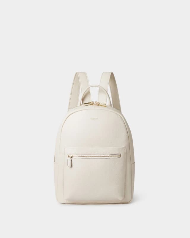 OSPREY LONDON Womens The Adaline Leather Backpack in Off-White Off-White Female