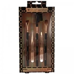 Brushworks HD Luxury Rose Gold 5 Piece Brow Set