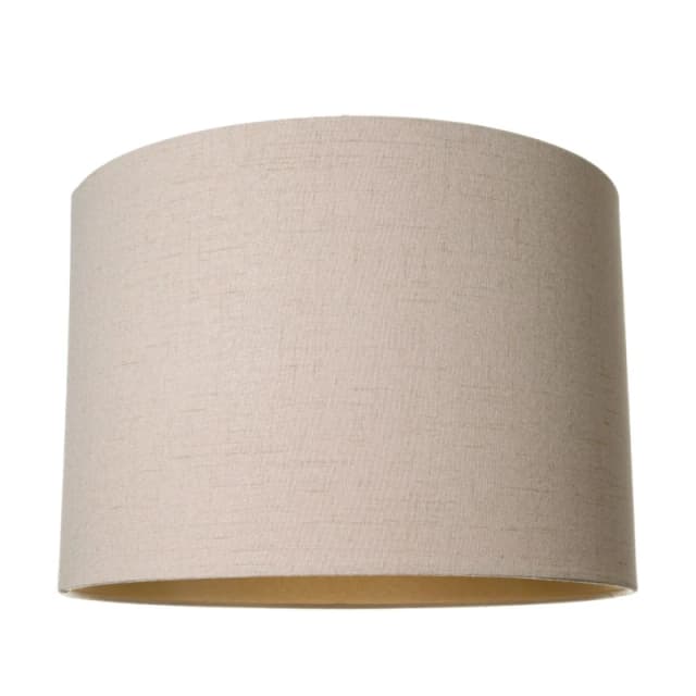 Happy Homewares Contemporary & Elegant Textured Linen Fabric Lamp Shade in Taupe Size: 14" Taupe Unisex 14"