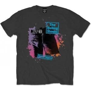 Rolling Stones Sticky Colours Mens Small T-Shirt - Charcoal