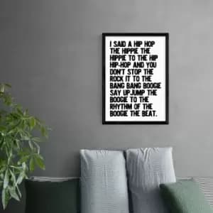 East End Prints Rapper's Delight Print Black and white