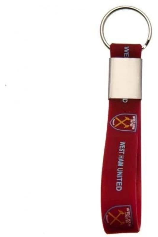 West Ham United FC West Ham United FC Silicone Keyring in Red Red One Size Unisex 5059000916571