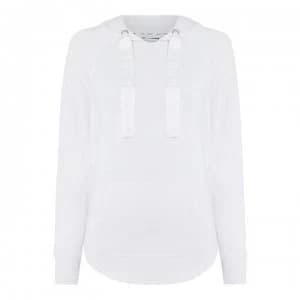 DKNY Satin Cord Hooded Pull Over - White