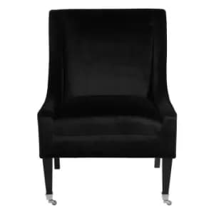 Velvet Scoop Highback Armchair