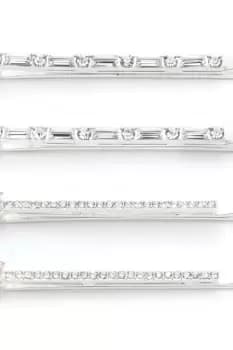 HR 4 SET CRYSTAL BOBBY PIN