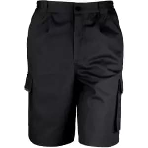 Result Unisex Work-Guard Action Shorts / Workwear (3XL) (Black)