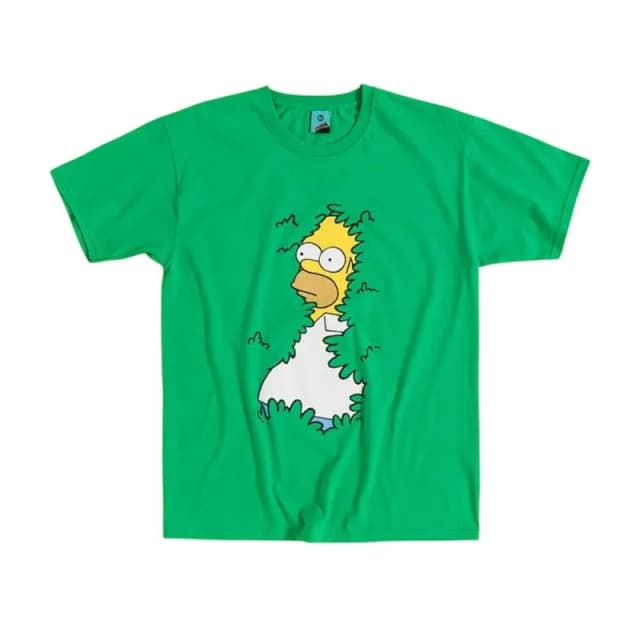 The Simpsons Mens Homer Simpson T-Shirt in Green Size: Medium Green Male M