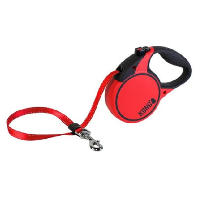 Kong Terrain Retractable Dog Lead 5M Red Medium