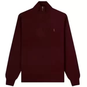 Polo Ralph Lauren Classic Logo 1/4 Zip Knit Classic Wine