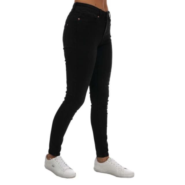 Only Wauw Mid Skinny Jeans Black female 8S