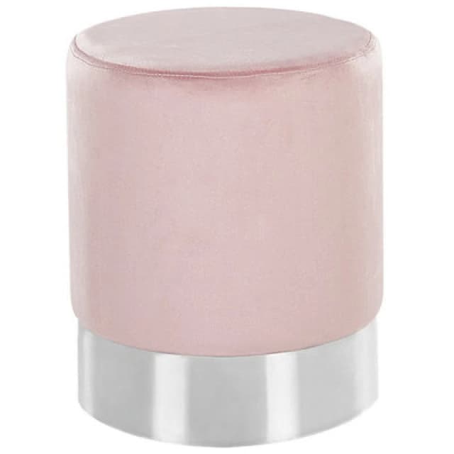 Beliani Pouffe Brigitte Velvet Pastel Pink