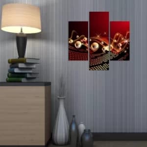 3MDF-001 Multicolor Decorative MDF Painting (3 Pieces)