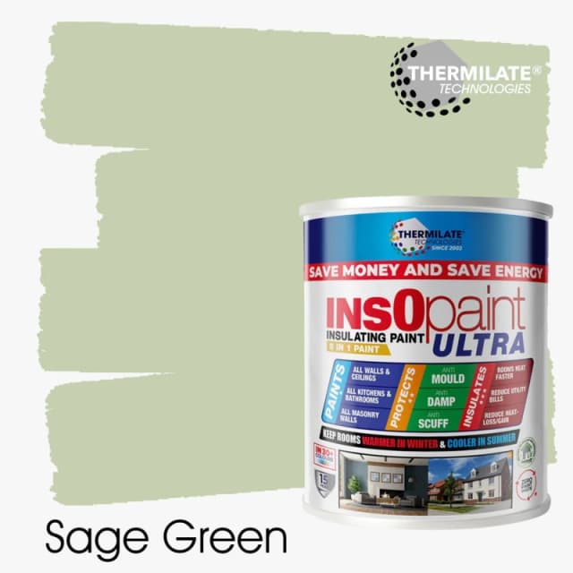 THERMILATE TECHNOLOGIES InsOpaint ULTRA - 9 IN 1 Interior & Exterior Paint - 5L in Sage Green Sage Green Unisex 5L