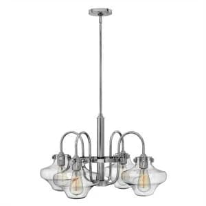 Multi Arm Chandelier Chrome Finish, E27