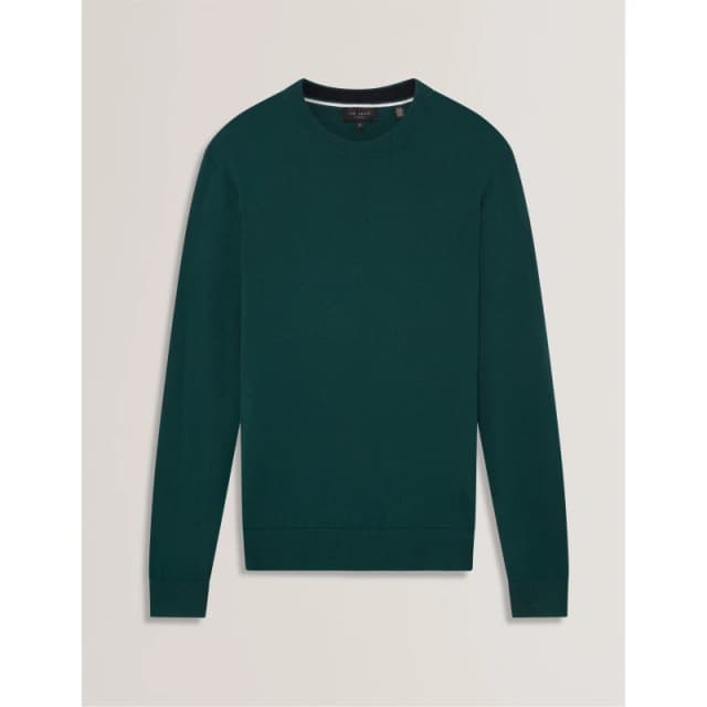 Ted Baker Mens Merino Crew Neck Jumper Green male S (2)