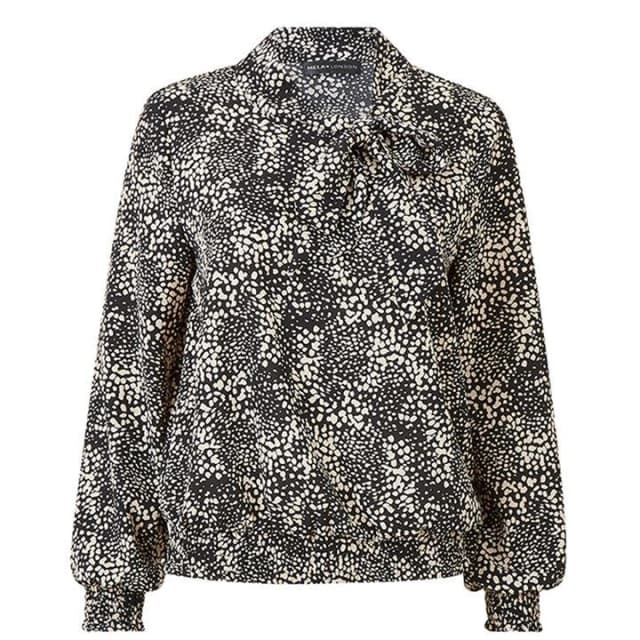 Mela London Black Abstract Blouse - 8