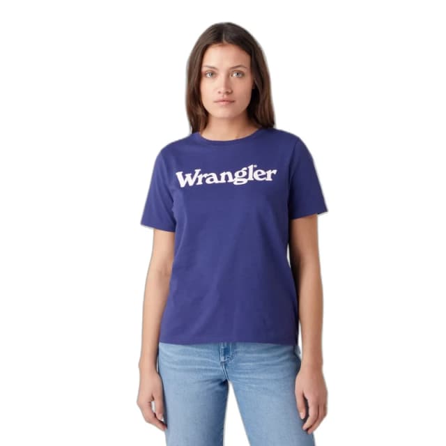 Wrangler Womens T-Shirt Wrangler Regular Bleu Female S