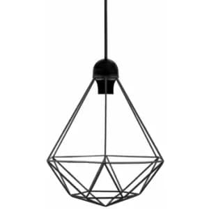Nordlux Tees Wire Frame Pendant Ceiling Light Black, E27