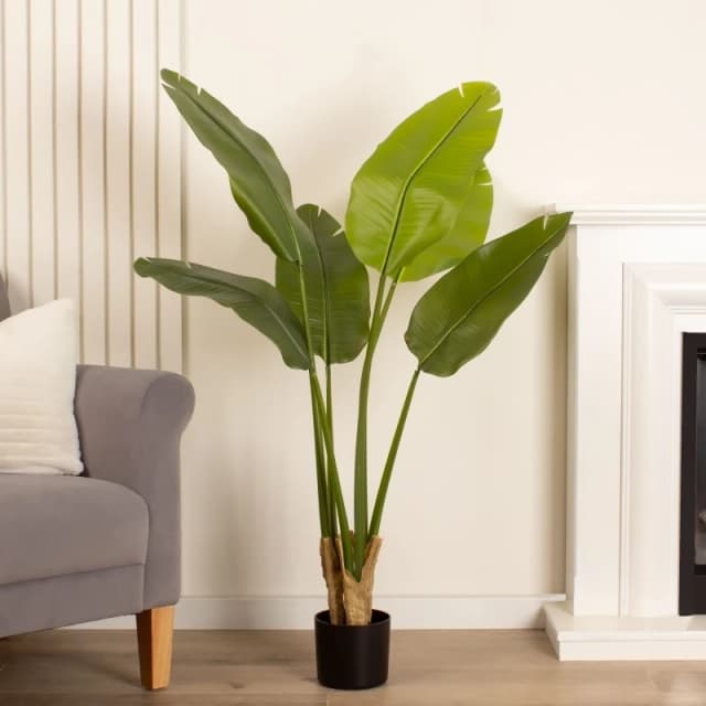 Scottish Everlastings Ltd 120cm Real Touch Banana Tree in Green Green Unisex