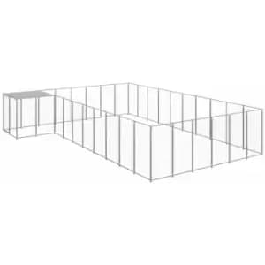 Vidaxl - Dog Kennel Silver 19.36 m² Steel Silver
