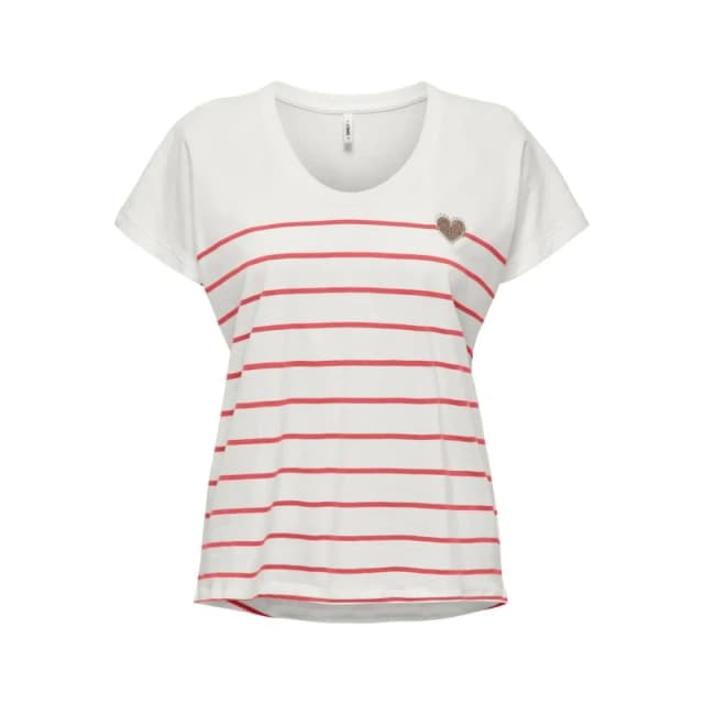 Only Womens T-Shirt Only Emily Life Blanc Female S 15318967-4510074