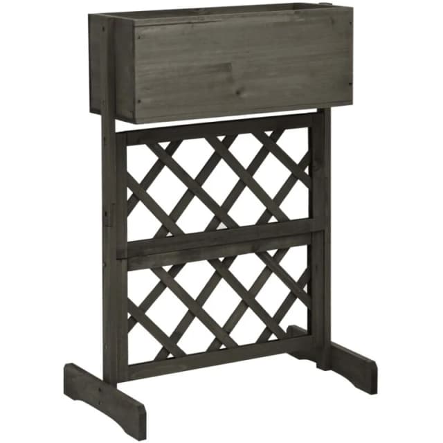 VIDAXL Vidaxl - Garden Trellis Planter Grey 45x30x74cm Solid Firwood 8720286182833
