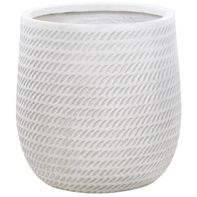 Beliani Plant Pot Livadia 39cm Off-White