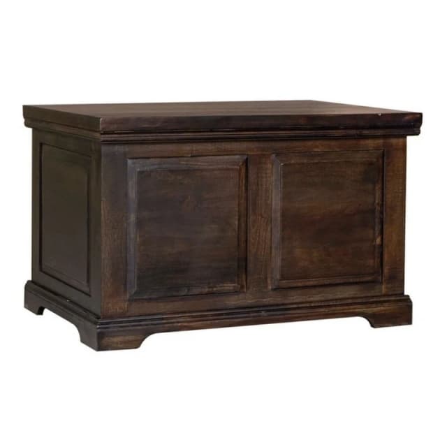 Jaipur Furniture Ltd Large Box - Mango Wood - L50 x W80 x H50cm - Dark Finish in Brown Brown Unisex