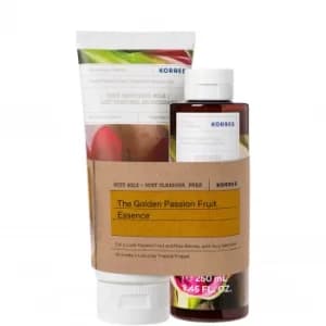 Korres Golden Passion Fruit Body Milk and Body Cleanser Duo