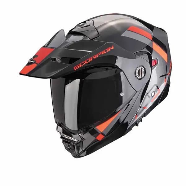 Scorpion ADX-2 Galane Silver Black Red Adventure Helmet Size M