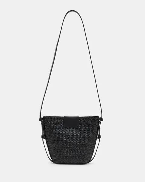 AllSaints Ebro Straw Crossbody Bag
