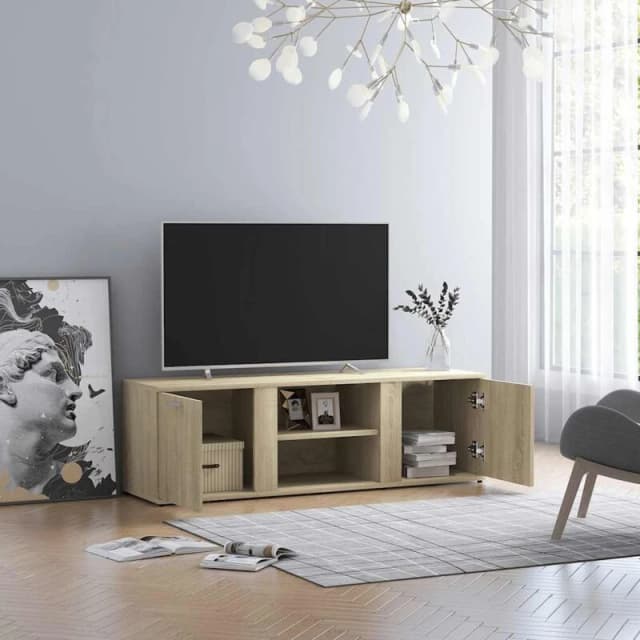 VIDAXL TV Cabinet Sonoma Oak 120x34x37cm Engineered Wood Vidaxl 801164