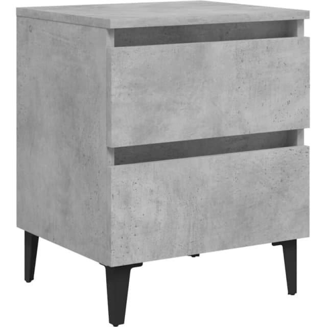 VIDAXL Bed Cabinet Concrete Grey 40x35x50cm Engineered Wood Vidaxl 8720286356869