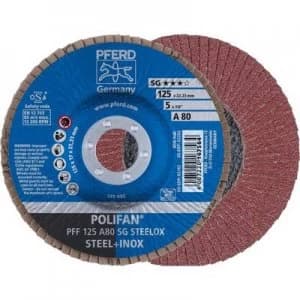 PFERD 67608125 POLIFAN-serrated washer PFF 125 A 80SG STEELOX Diameter 125mm 10 pc(s)