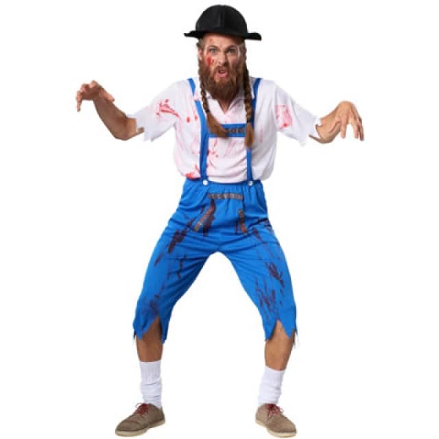 Tectake Scary Ancient Bavarian - Halloween Fancy Dress Costume For Men 302290 - Blue/white S