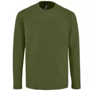 SOLS Mens Imperial Long Sleeve T-Shirt (L) (Dark Khaki)