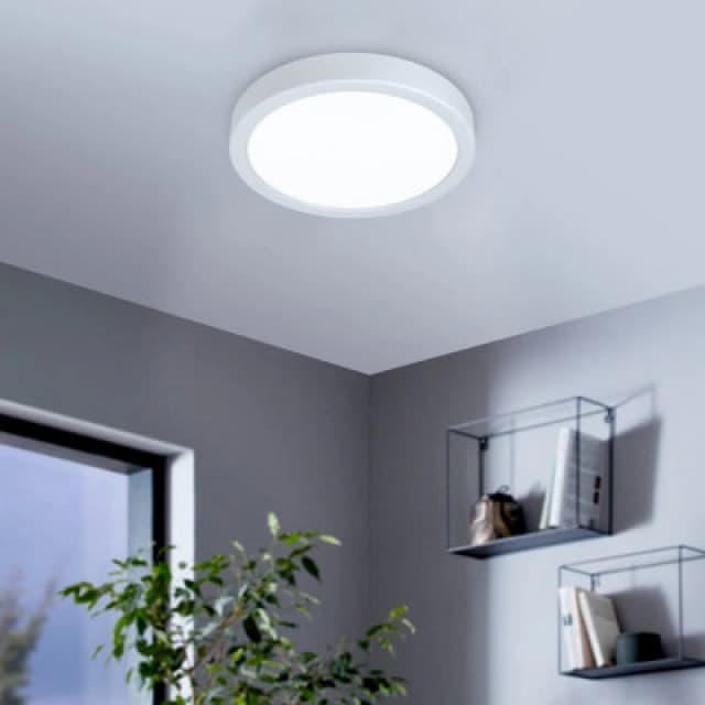 EGLO Eglo Fueva 6 Ultra-Slim Surface-Mounted White Round LED Light WBS White One Size Unisex 9008606330379