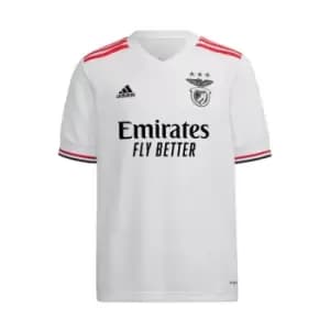 adidas Benfica Away Shirt 2021 2022 Junior - White