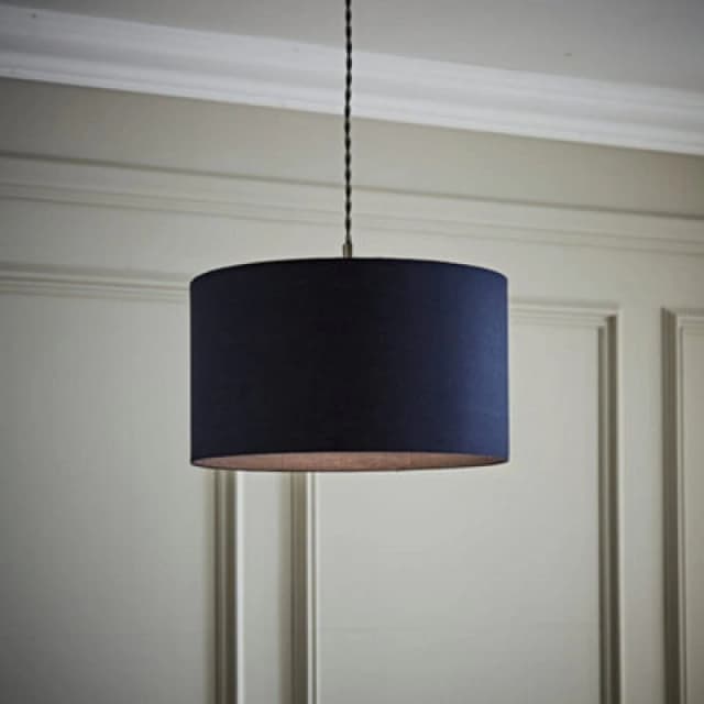 MINISUN Ceiling Light Shade Lampshade Drum Pendant Easy Fit Small Medium Large Lighting - Medium - Navy 26260