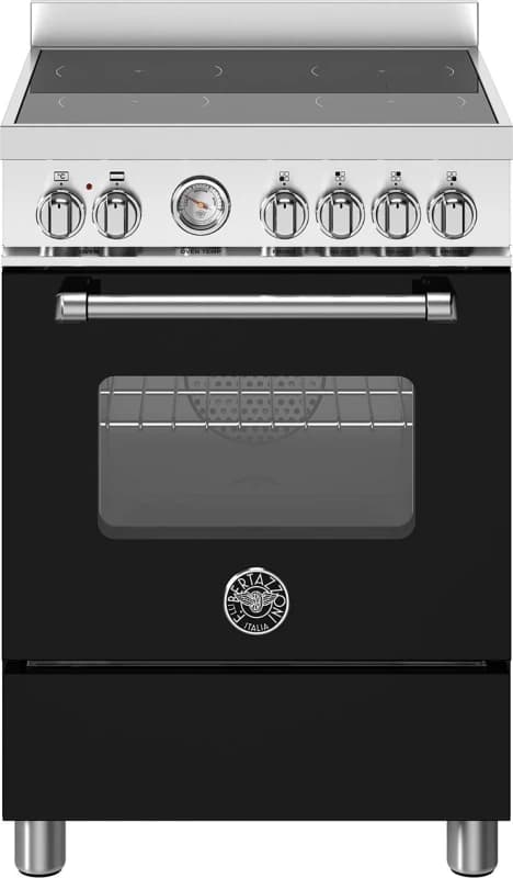 Bertazzoni Master Series MAS64I1ENEC 60cm Wide Single Oven Electric Cooker with Induction Hob - Matte Black - A Rated
