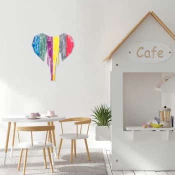 Elephant - Multicolor Multicolor Decorative Wooden Wall Accessory