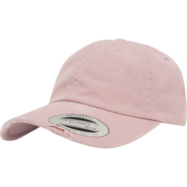 Flexfit by Yupoong Mens Low Profile Destroyed Cap in Pink Pink Male One Size