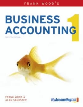 Frank Woods Business Accounting 1 by Alan Sangster Paperback