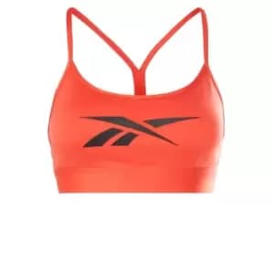 Reebok Lux Skinny Strap Medium-Support Sports Bra - Orange