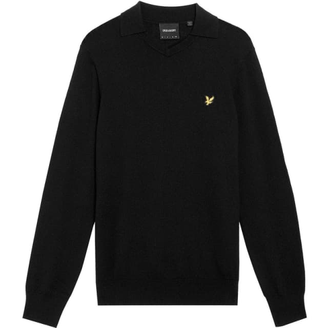 Lyle and Scott Mens Crew Neck Jumper Jet Black male XS