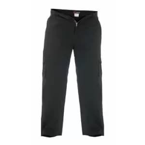Duke London Mens Tall Fit Cotton Cargo Trousers (32XL) (Black)