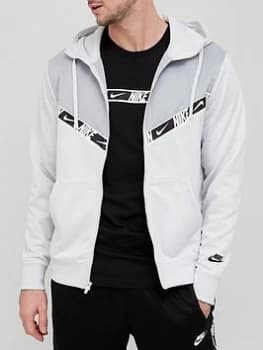 Nike Repeat Polyknit Zip Hoodie - Grey, Size L, Men