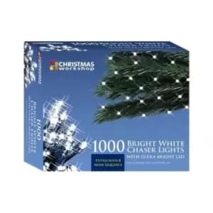 Christmas Workshop White Ultra Bright LED String Chaser Lights - 1000 LED